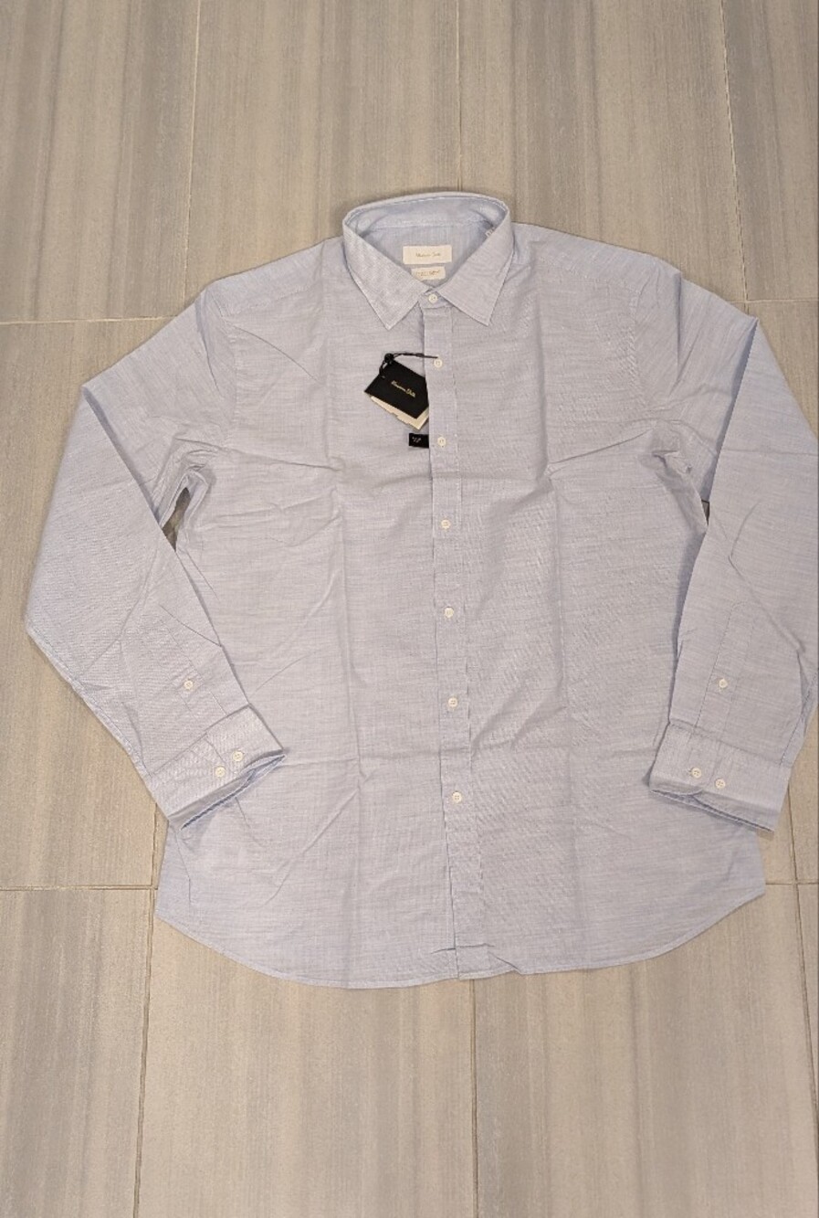 Massimo Dutti Men's Light Blue Long Sleeve Button-Up Shirt NWT